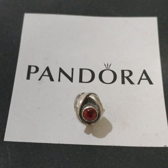 Pandora Retired Sterling Silver Garnet Eye Bead January Birthday - 790127GR - Picture 5 of 5